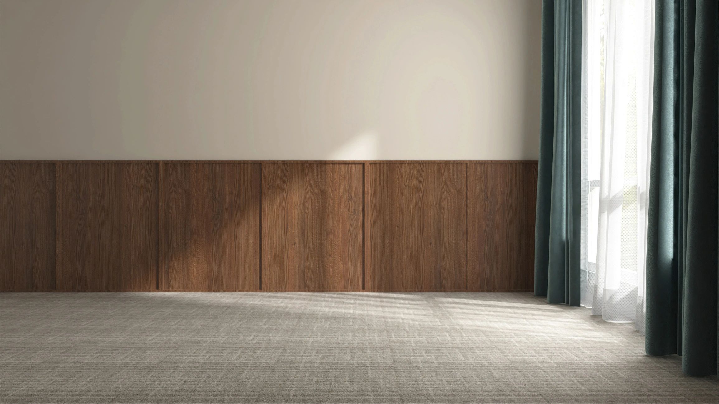 Consultorio contemporáneo con luz natural y atmósfera tranquila
